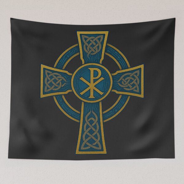 Item preview, Chi-Rho Celtic Cross – Christ Victor Edition designed and sold by SaintGear.