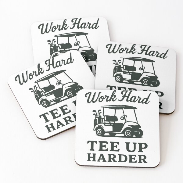 Item preview, Work Hard Tee Up Harder designed and sold by ThreadQuirk.