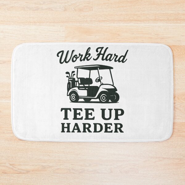 Item preview, Work Hard Tee Up Harder designed and sold by ThreadQuirk.