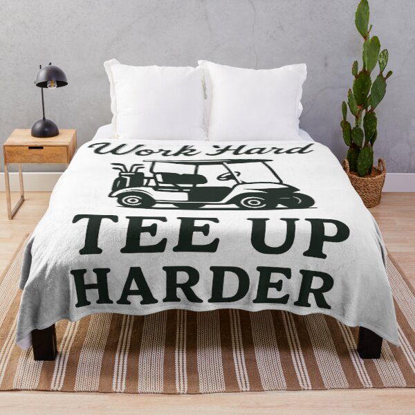 Item preview, Work Hard Tee Up Harder designed and sold by ThreadQuirk.