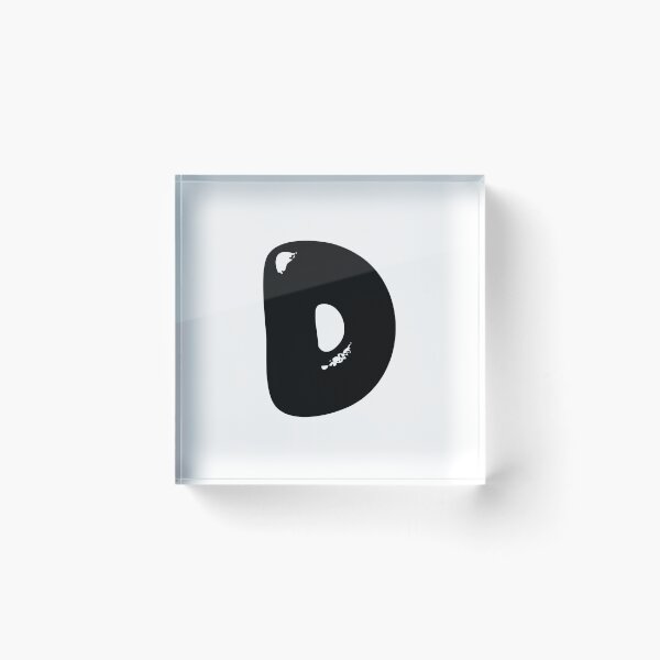 Item preview, D: Letter D - Glossy Black Bubble Font designed and sold by uncoXab.