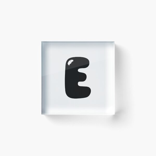 Item preview, E: Letter E - Glossy Black Bubble Font designed and sold by uncoXab.