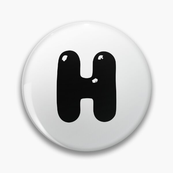 Item preview, H: Letter H - Glossy Black Bubble Font designed and sold by uncoXab.