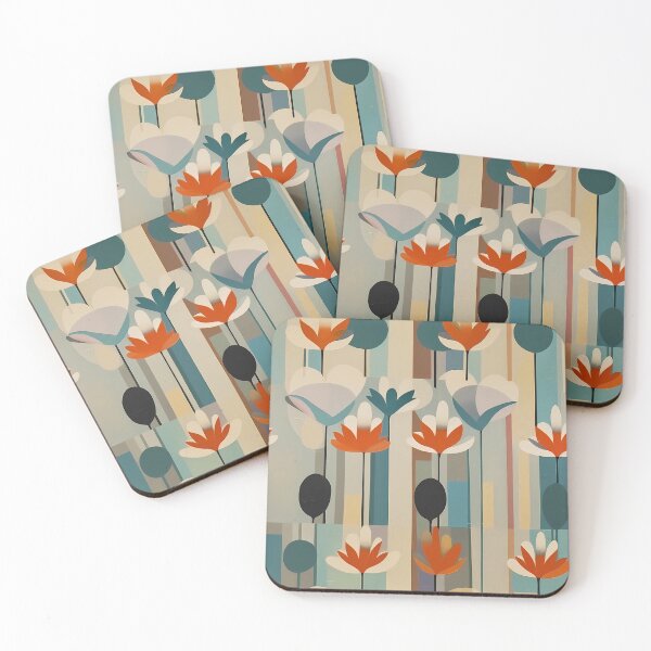 Item preview, Midcentury Modern Floral Pattern Retro Geometric Flower Design for Mug, Throw, or Phone Case designed and sold by HastyHouse.