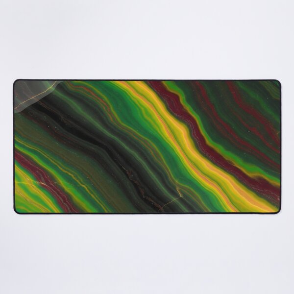 Item preview, Reggae Marble Texture – Glossy Black Stone with Vibrant Green, Yellow & Red Veins designed and sold by AV.