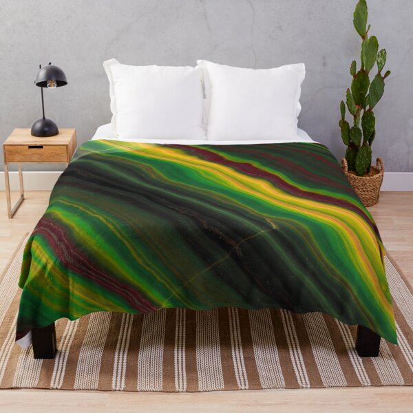 Item preview, Reggae Marble Texture – Glossy Black Stone with Vibrant Green, Yellow & Red Veins designed and sold by AV.