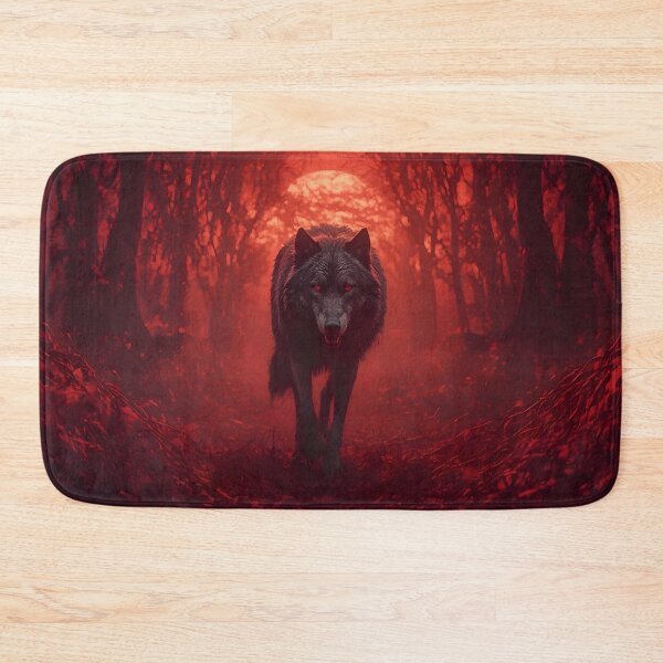 Item preview, Red Ember Wolf Walking Through Blood Forest  designed and sold by A L O N E.