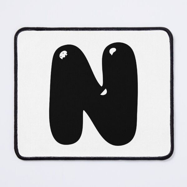 Item preview, N: Letter N - Glossy Black Bubble Font designed and sold by uncoXab.