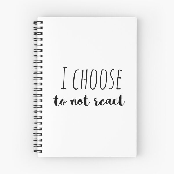 Item preview, I Choose to Not React – Affirmation – Emotional Mastery Typography Design designed and sold by Camila Ardila.