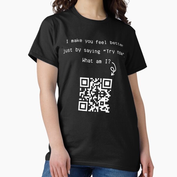 Item preview,  I make you feel better just by saying “Try now”. What am I? Scan QR for answer designed and sold by compusmurf.