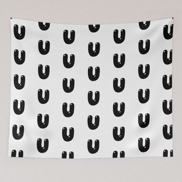 Item preview, U: Letter U - Glossy Black Bubble Font designed and sold by uncoXab.
