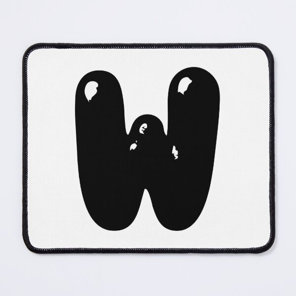 Item preview, W: Letter W - Glossy Black Bubble Font designed and sold by uncoXab.