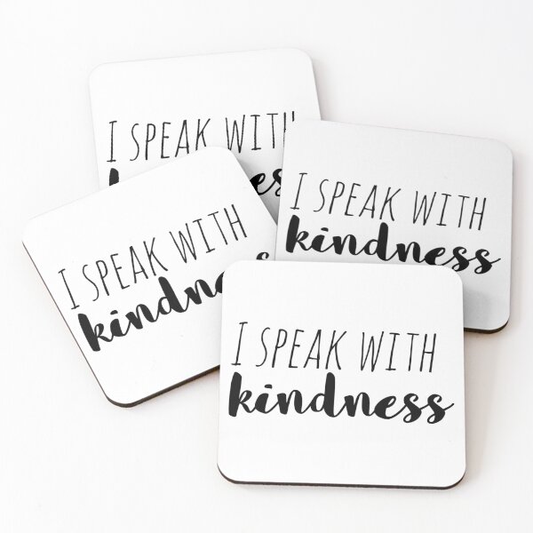 Item preview, I Speak with Kindness – Affirmation – Gentle Words Typography Design designed and sold by Camila  Ardila.