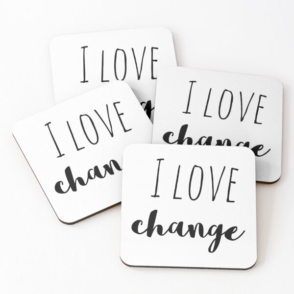 Item preview, I Love Change – Affirmation – Embrace Growth Typography Design designed and sold by Camila  Ardila.