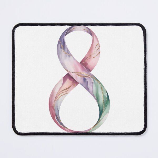 Item preview, Pastel Gradient Infinity Symbol with Gold Accents on Black designed and sold by Creative88Art.