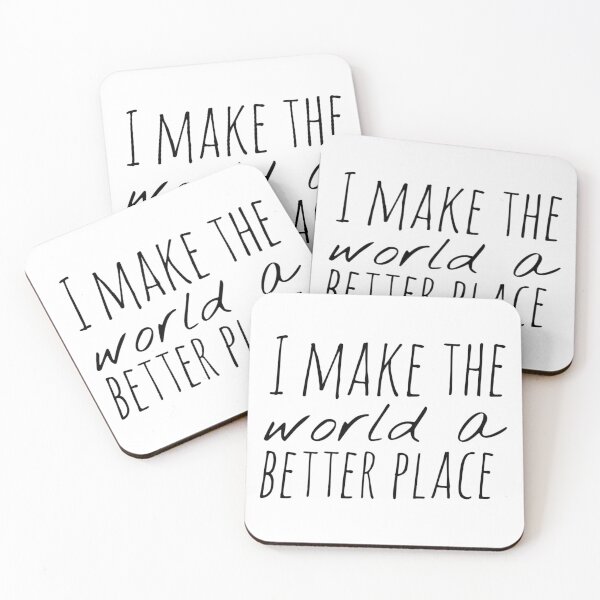 Item preview, I Make the World a Better Place – Affirmation – Positive Impact Typography Design designed and sold by Camila  Ardila.