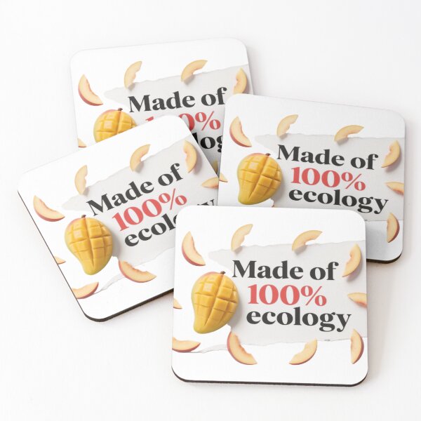 Item preview, Torn Paper Design with Mango, Peach Slices, and Ecology Text designed and sold by Creative88Art.