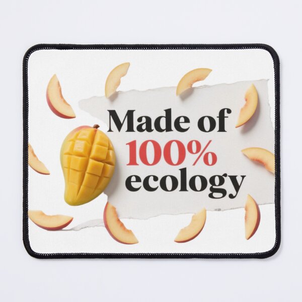 Item preview, Torn Paper Design with Mango, Peach Slices, and Ecology Text designed and sold by Creative88Art.