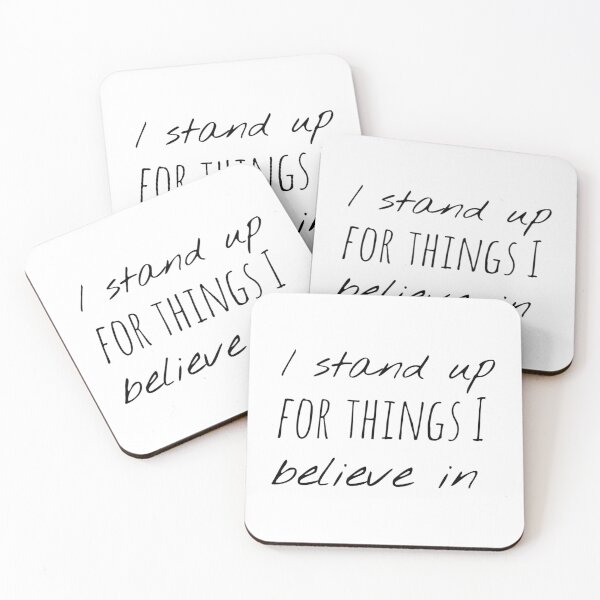 Item preview, I Stand Up for Things I Believe In – Affirmation – Integrity Typography Design designed and sold by Camila  Ardila.