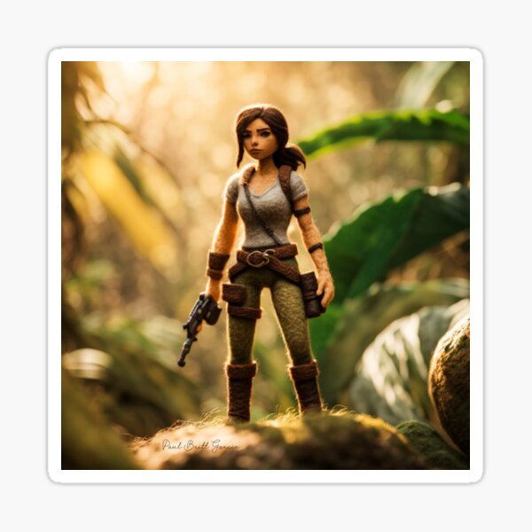 Item preview, Lara Croft (Woolen Felt Toy) designed and sold by paulbgarcia.