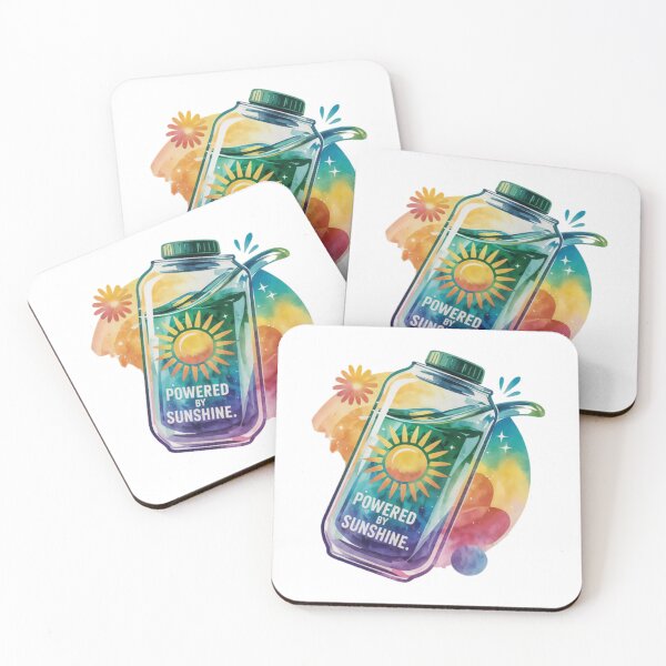 Item preview, Artistic Glass Jar with Green Lid and Sunshine Label Design designed and sold by Creative88Art.