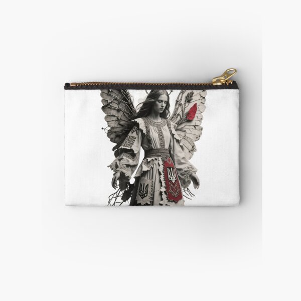 Item preview, Figure of a Woman with Angelic Wings and Ukrainian Symbolism designed and sold by Creative88Art.