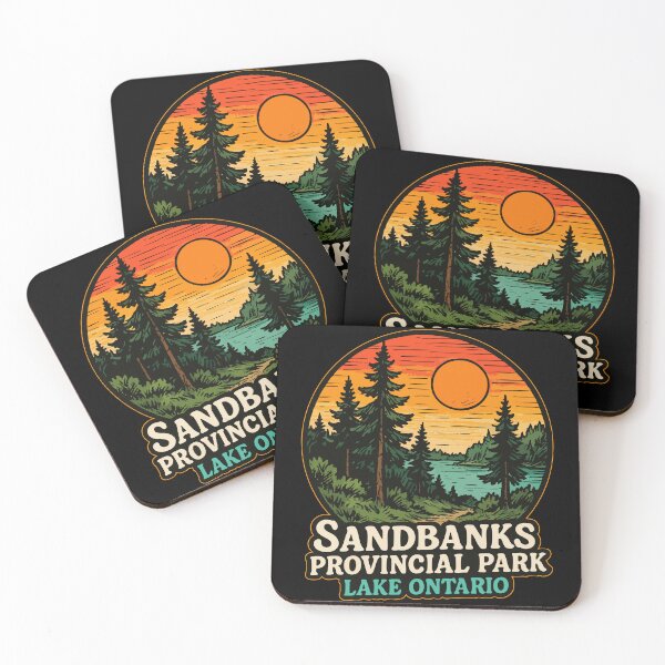 Item preview, Sandbanks Provincial Park Beach Ontario Canada Retro designed and sold by TomFrontierArt.