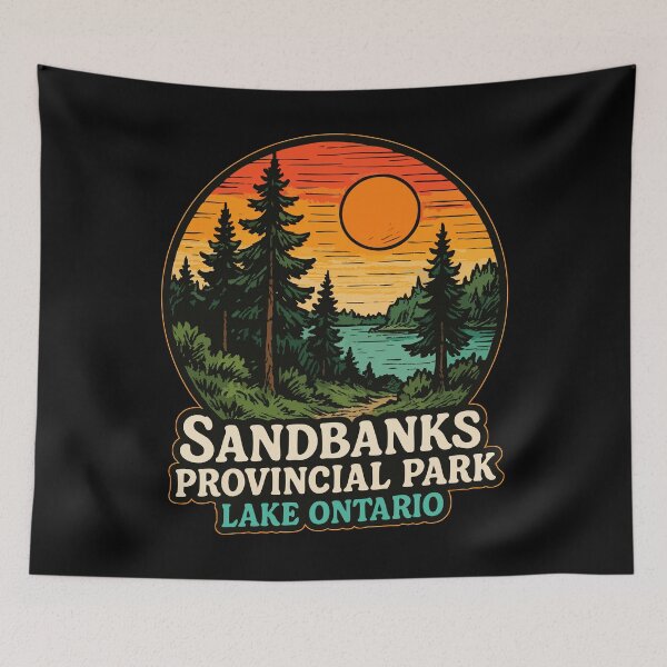 Item preview, Playa del Parque Provincial Sandbanks Ontario Canadá Retro designed and sold by TomFrontierArt.