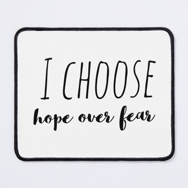 Item preview, I Choose Hope Over Fear – Affirmation – Bravery Typography Design designed and sold by Camila Ardila.