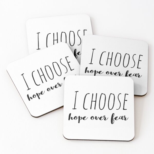 Item preview, I Choose Hope Over Fear – Affirmation – Bravery Typography Design designed and sold by Camila  Ardila.