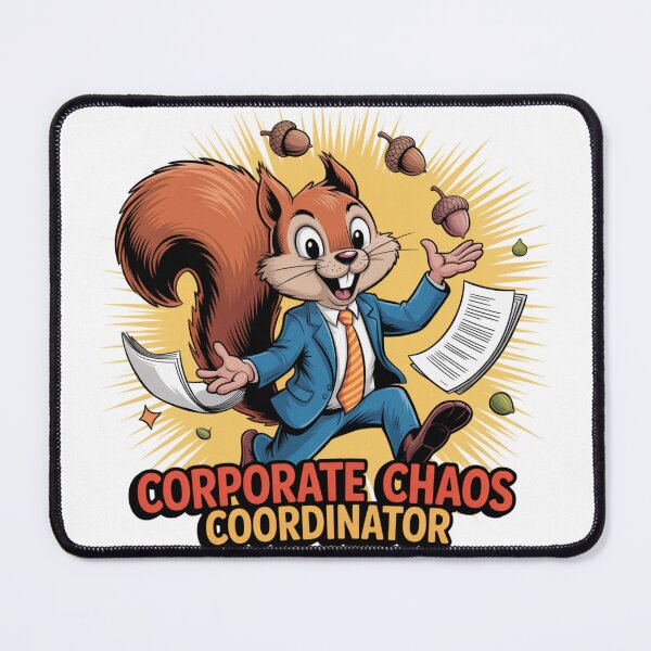 Item preview, Corporate Chaos Coordinator – Squirrel Boss Humor designed and sold by ArtByYunus.