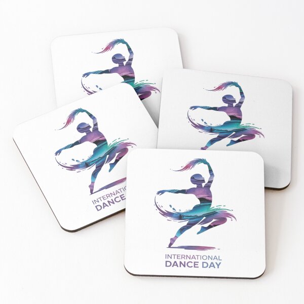 Item preview, Silhouette of a Dancer with Multicolored Brushstroke Patterns designed and sold by Creative88Art.