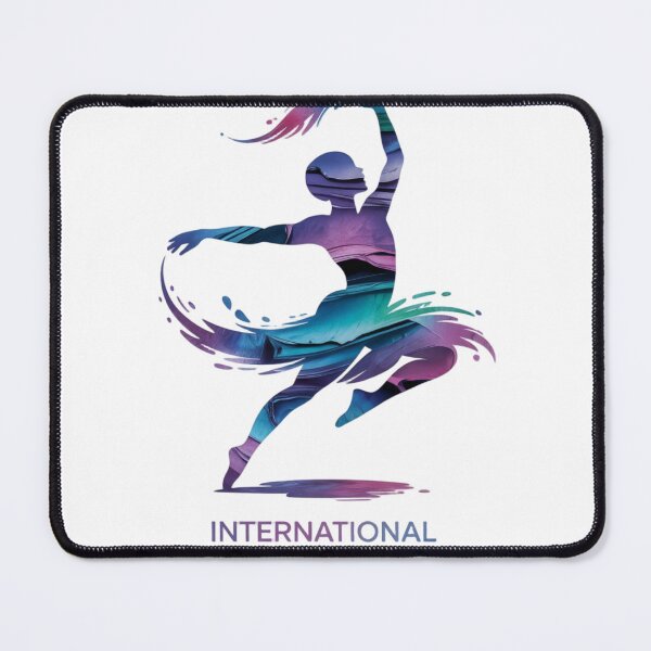 Item preview, Silhouette of a Dancer with Multicolored Brushstroke Patterns designed and sold by Creative88Art.