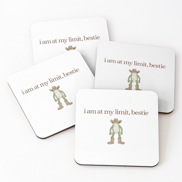 Item preview, "I'm At My Limit Bestie" Sarcastic Frog Meme designed and sold by DeafPigeonDesigns.