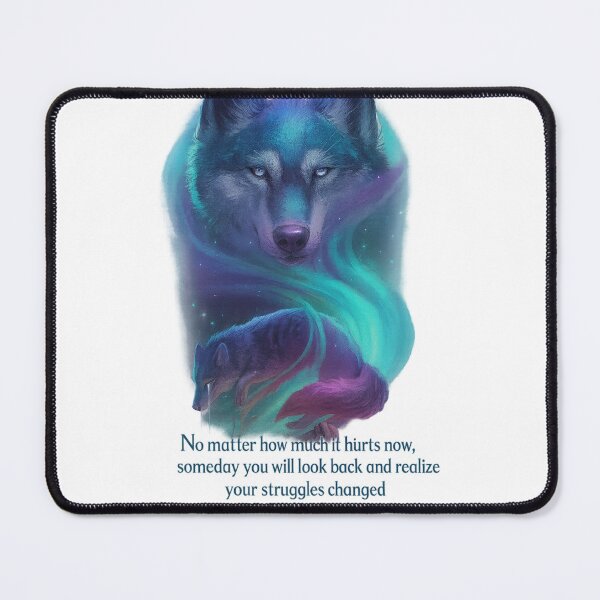 Item preview, Spirit Wolf – Inspirational Struggle Quote designed and sold by BloomingVibes.
