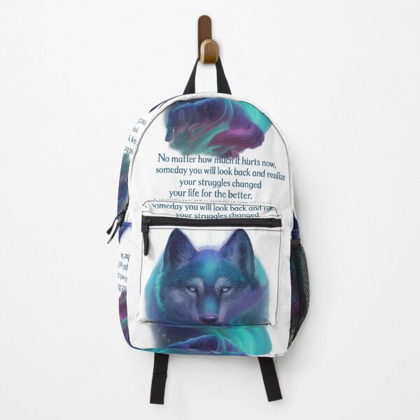 Item preview, Spirit Wolf – Inspirational Struggle Quote designed and sold by BloomingVibes.