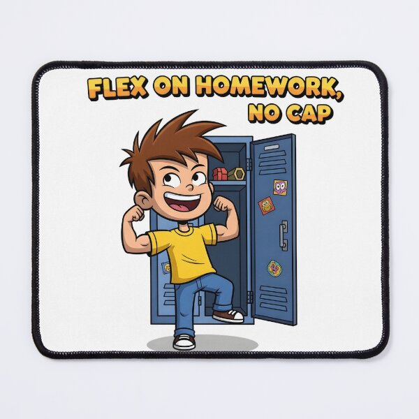 Item preview, Flex on Homework – School Locker Motivation Meme Digital Art designed and sold by AnnDesignStudio.