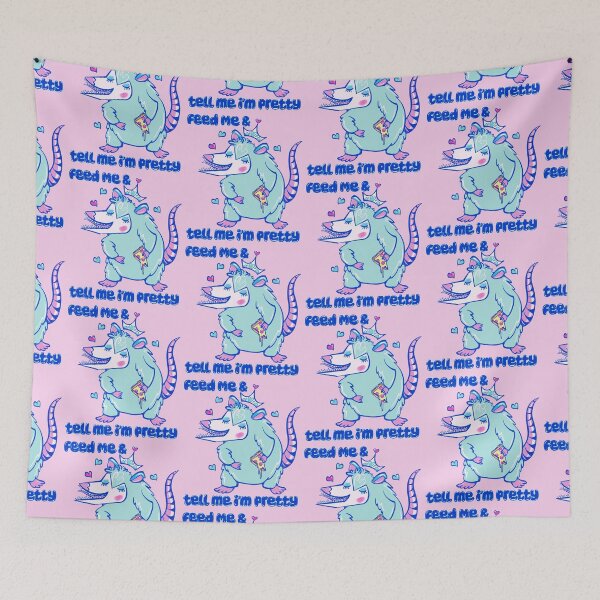 Item preview, feed me and tells me i’m pretty - mint possum  designed and sold by crestfallenmermaid.