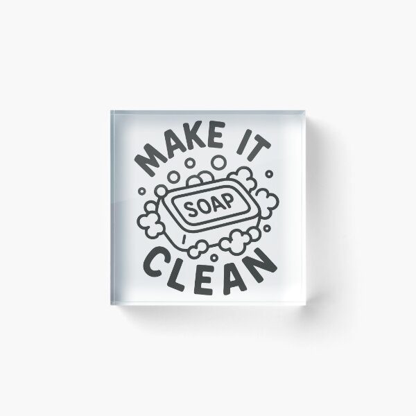 Item preview, Make It Clean Soap designed and sold by ThreadQuirk.