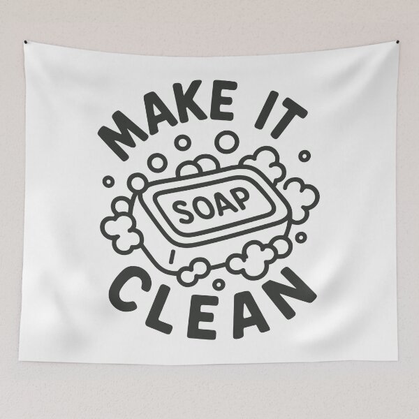 Item preview, Make It Clean Soap designed and sold by ThreadQuirk.
