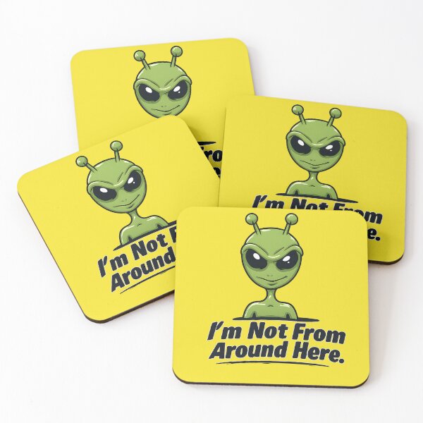 Item preview, I’m Not From Around Here: Cartoon Alien Edition designed and sold by TheDuckprints.