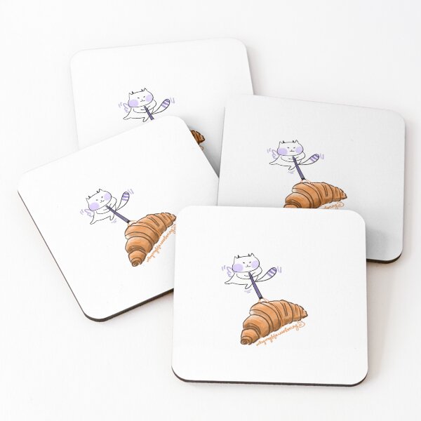 Item preview, Croissant Cat – Carb-Powered Chaos designed and sold by whymylifeissoboring.