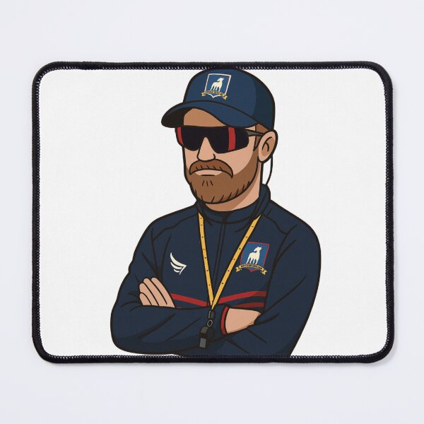 Item preview, Coach Beard – AFC Richmond Cartoon Character Illustration designed and sold by BackstopAndCo.