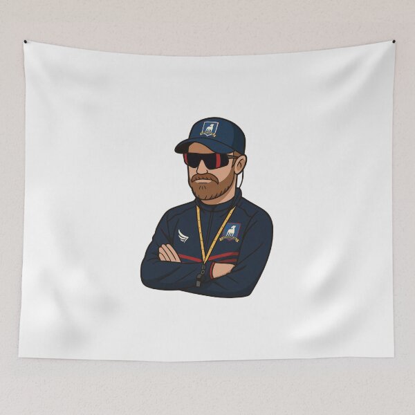 Item preview, Coach Beard – AFC Richmond Cartoon Character Illustration designed and sold by BackstopAndCo.