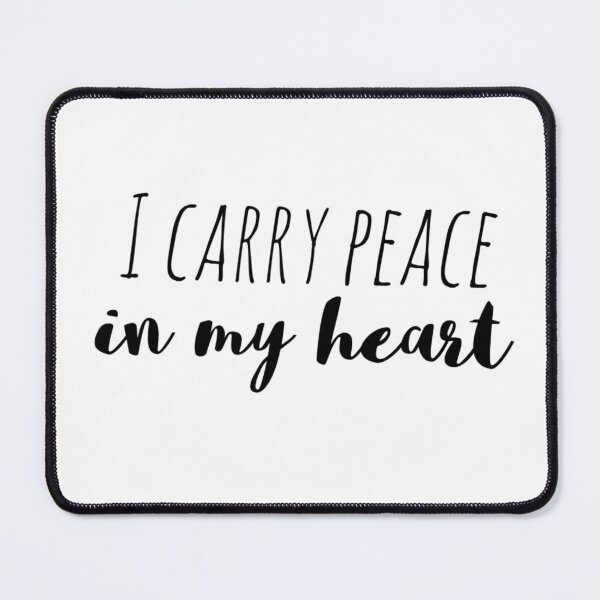 Item preview, I Carry Peace in My Heart – Affirmation – Inner Calm Typography Design designed and sold by Camila Ardila.