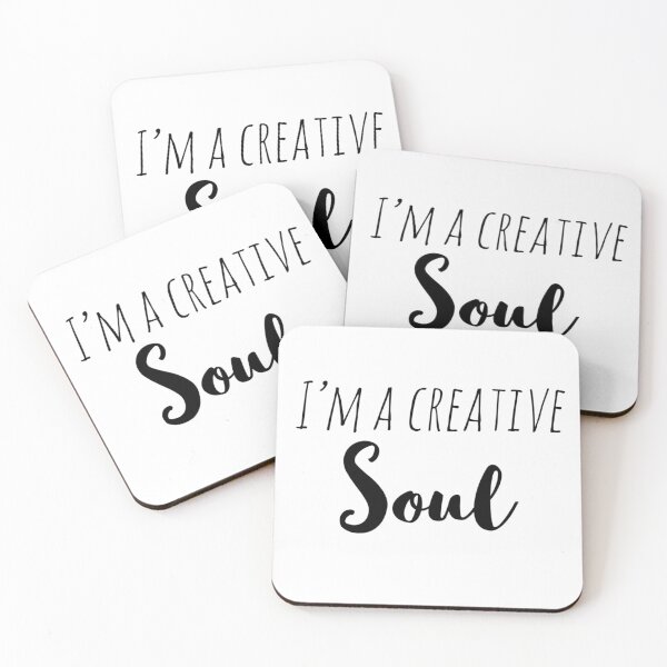 Item preview, I’m a Creative Soul – Affirmation – Artistic Spirit Typography Design designed and sold by Camila  Ardila.