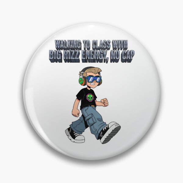Item preview, Walking To Class With Big Rizz Energy No Cap - Gaming Vibes Back To School Shirt designed and sold by AnnDesignStudio.