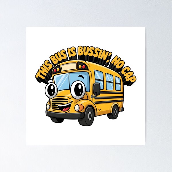 Artikelvorschau, This Bus Is Bussin No Cap - Lustiges Schulbus-Cartoon-Shirt für den Schulanfang entworfen und verkauft von AnnDesignStudio.