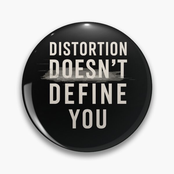 Item preview, Inspiring Distortion Doesn't Define You Graphic Tee for Self-Confidence designed and sold by ThreadQuirk.