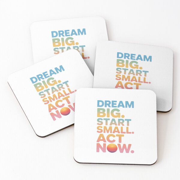 Item preview, Dream Big Start Small Act Now – Bold Typography Quote designed and sold by ArtByYunus.